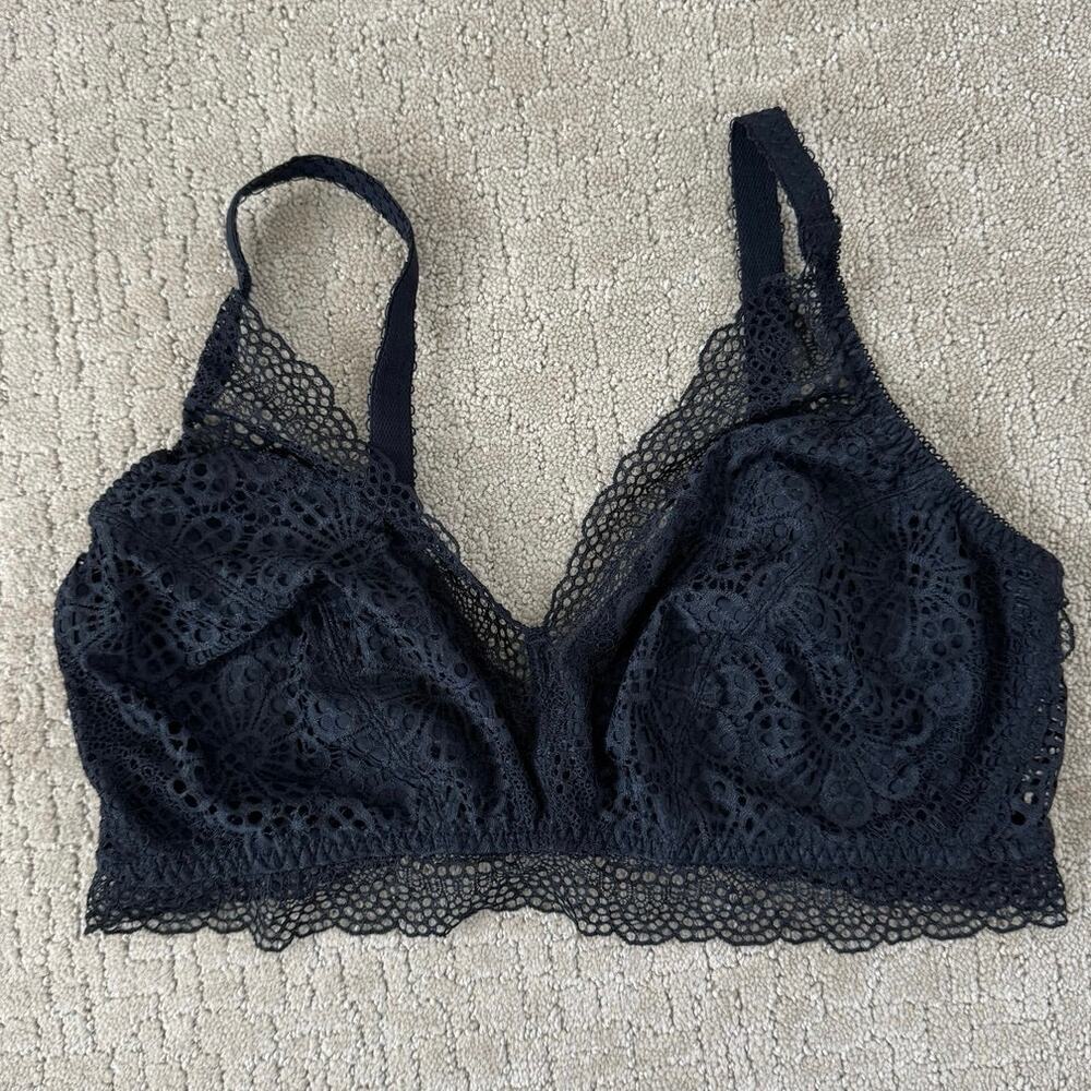 Freya Floral Lace Bralette Black XL